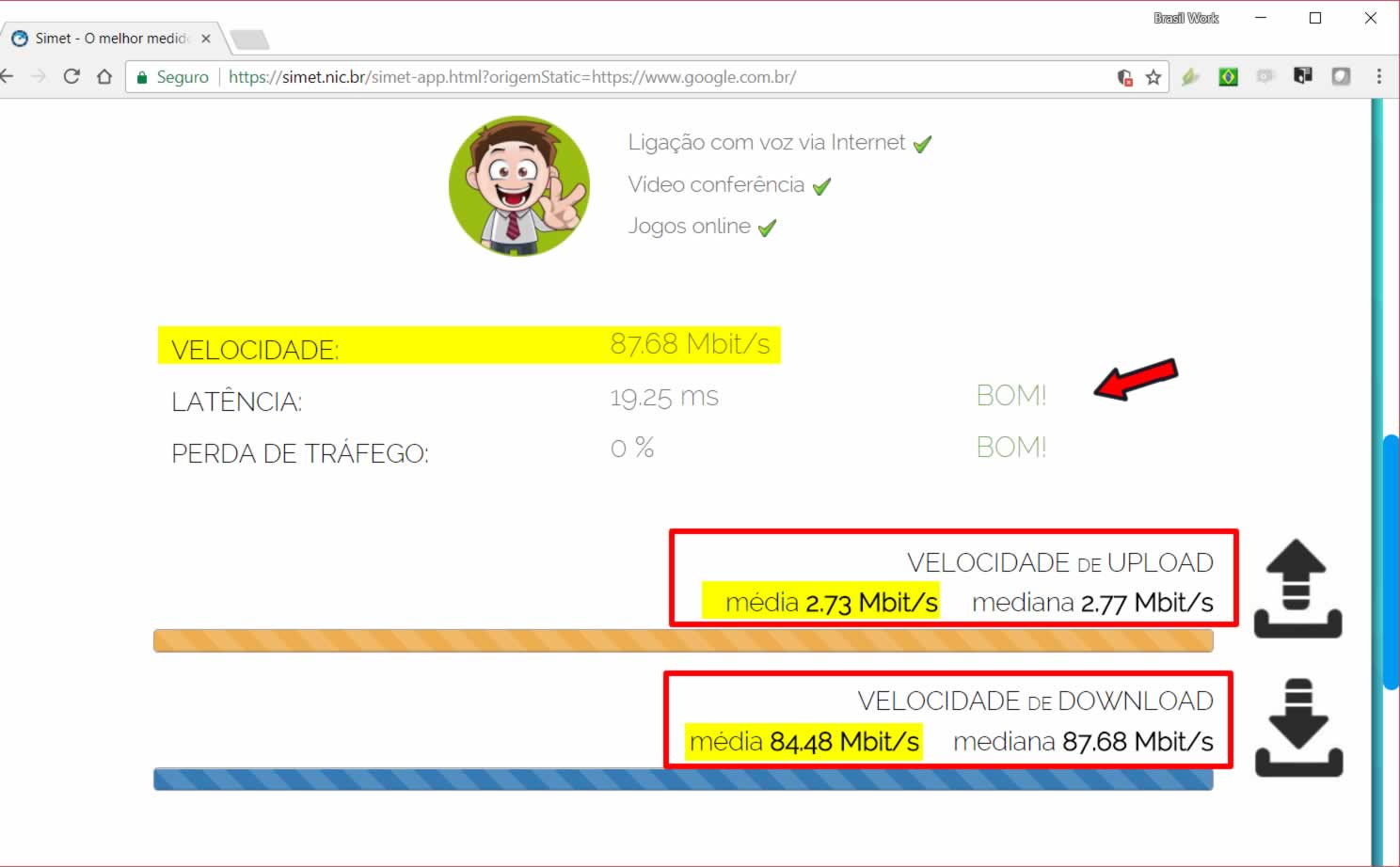 Por que as velocidades de download e de upload da internet são