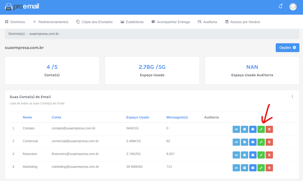 habilitando o IP para acessar a conta de e-mail no pro email