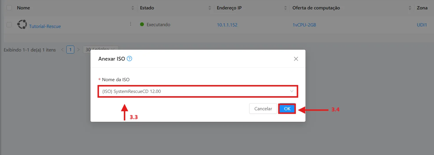 Anexando a ISO