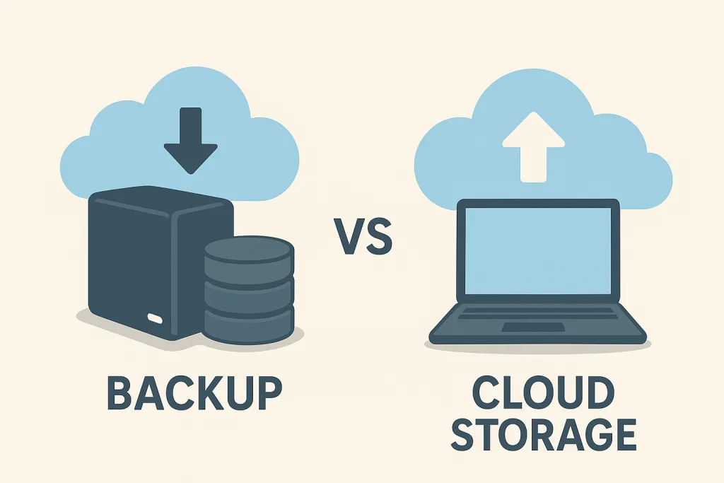 backup x armazenamento em nuvem