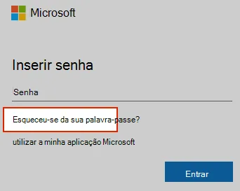 Esqueceu da palavra-passe?