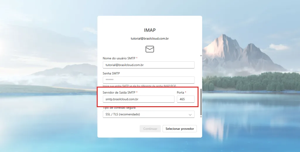 como configurar e-mail outlook
